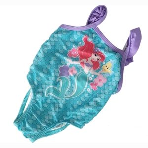 Disney Little Mermaid Kids Swim One Piece - Aqua and Purple